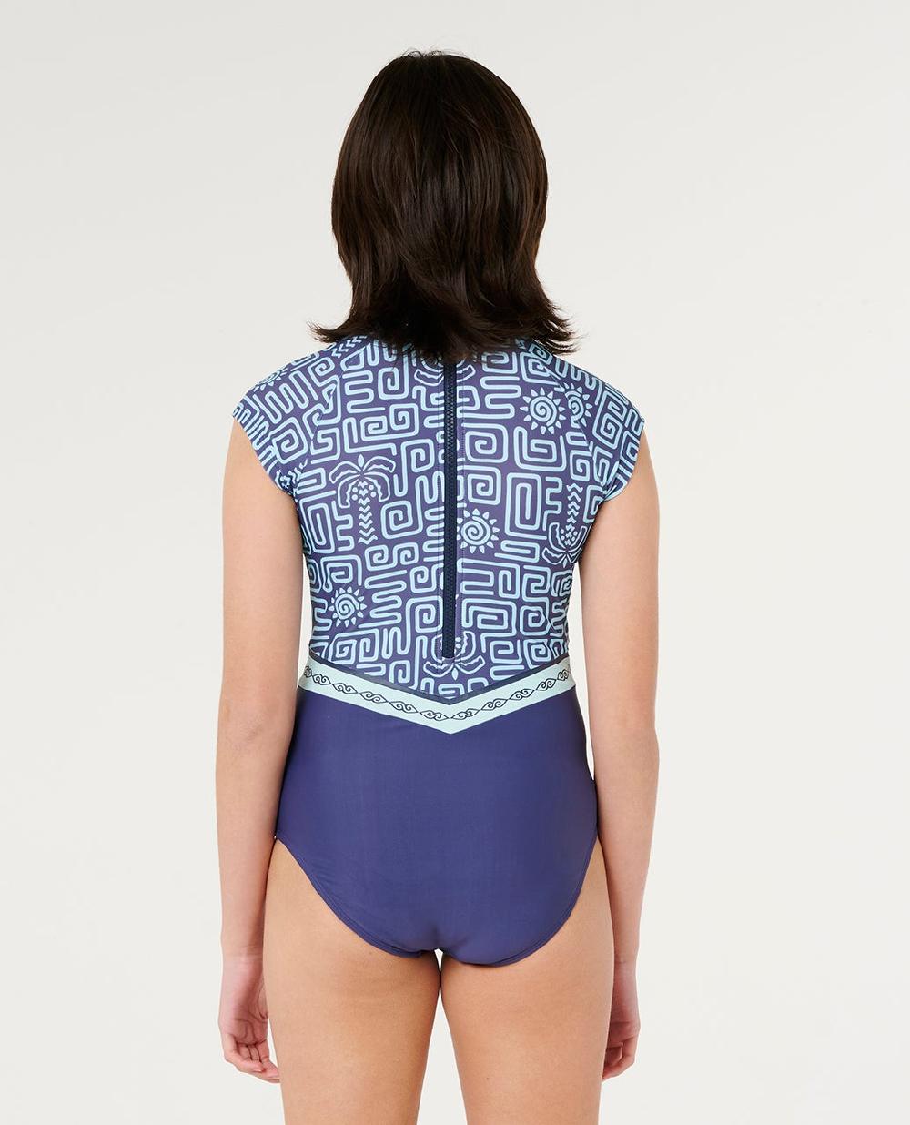 Rip Curl Sunset Luau Short Sleeve Surfsuit - Kids