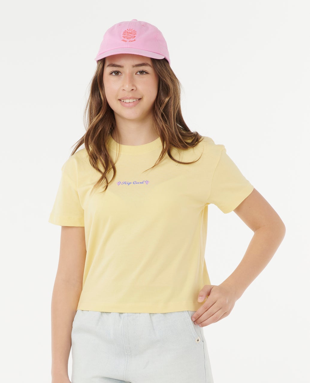 rip curl Sunset Skies Crop Tee - Kids