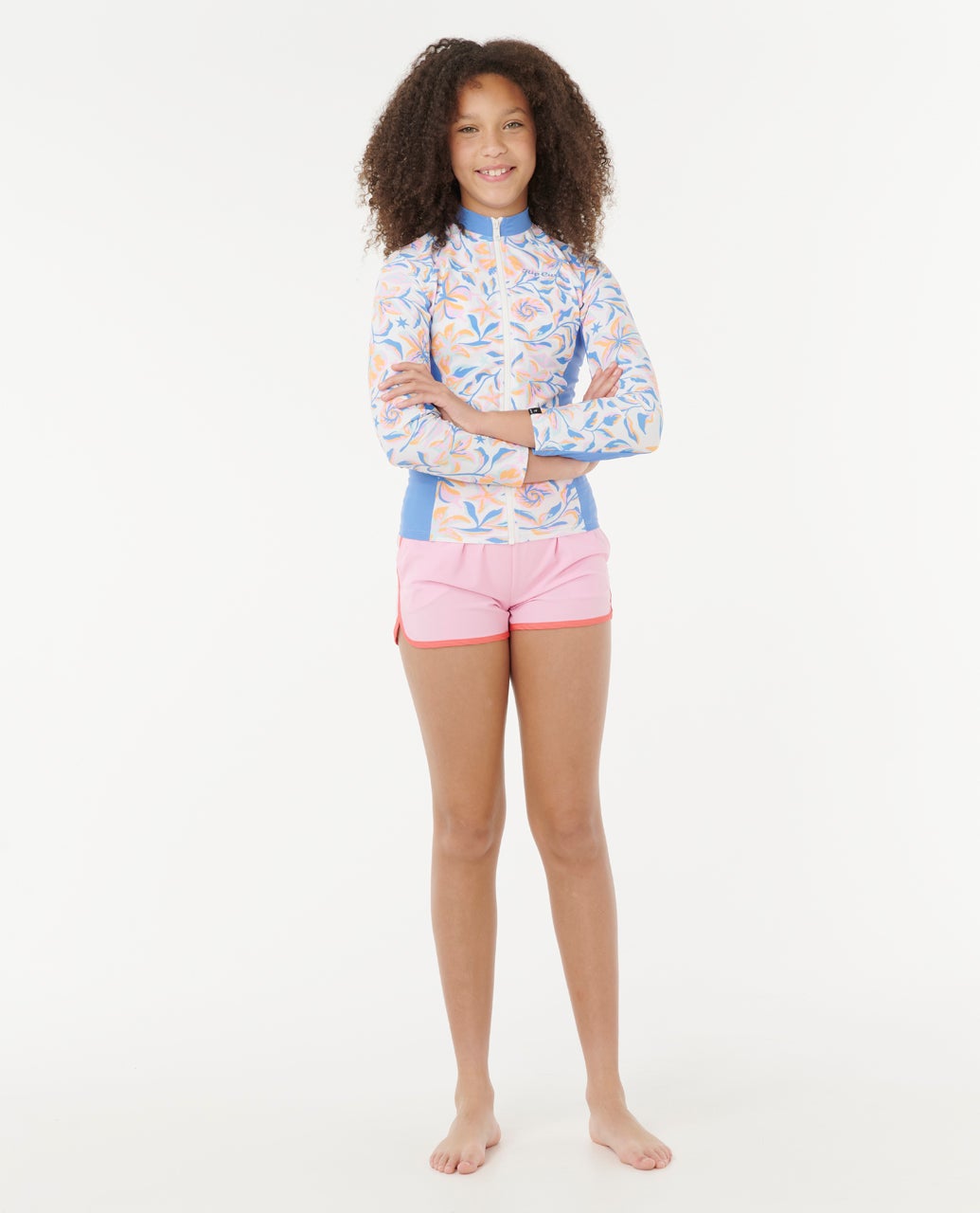 Rip Curl Sunset Sky Zip Through Rash Vest - Kids