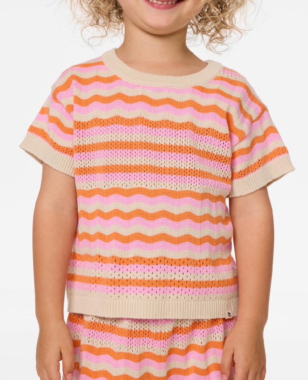 Rip Curl Sunset Stripe Tee - Girls (1-8 Years)