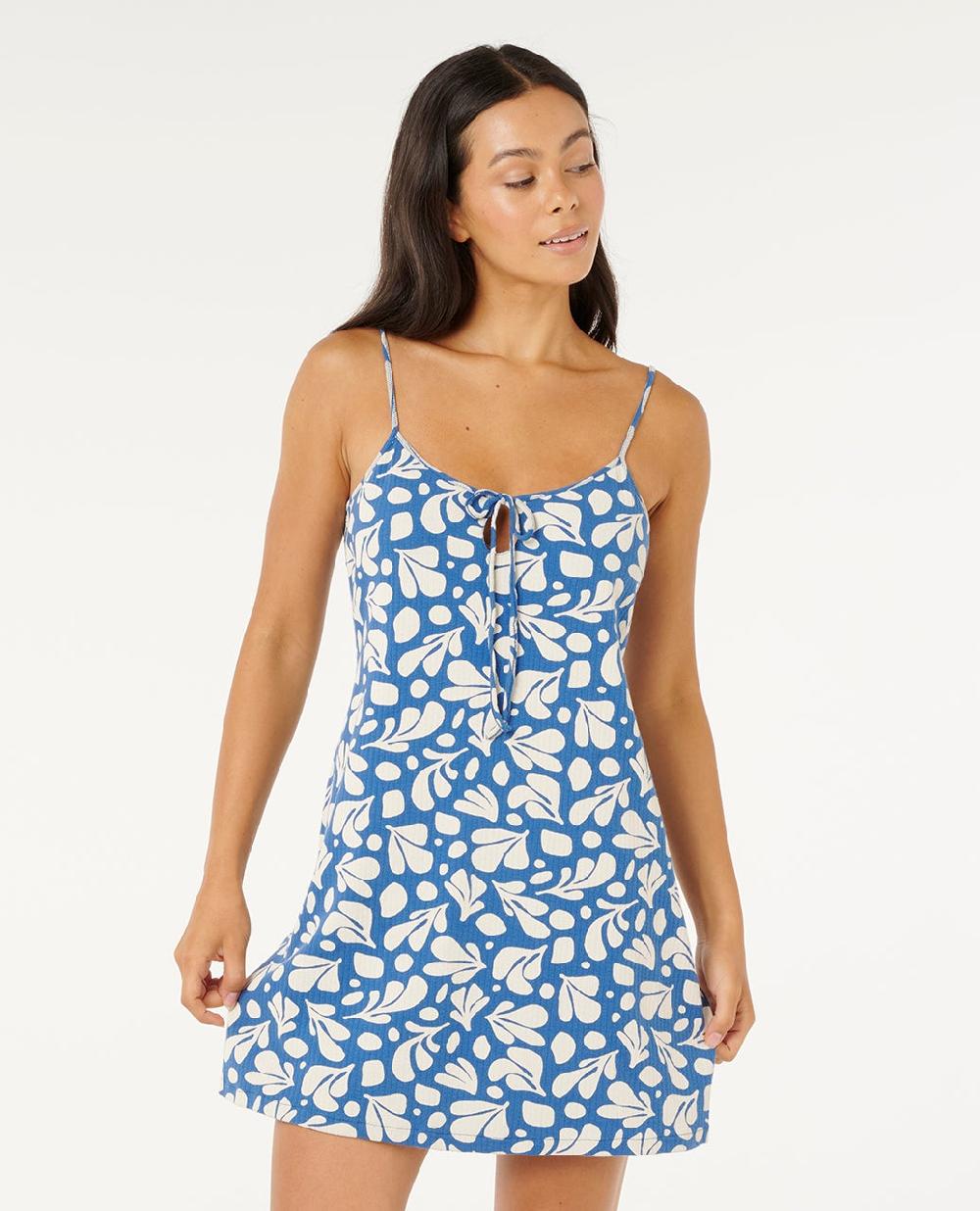 rip curl Surf Dreams Printed Rib Mini Dress