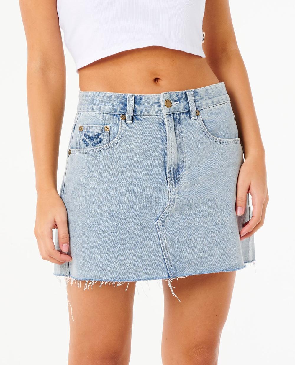 rip curl Tabby Denim Mini Skirt