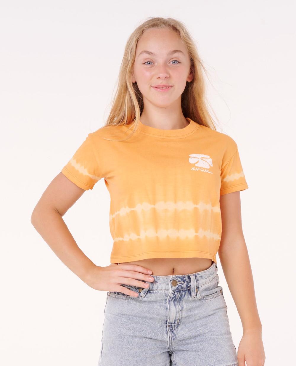 rip curl Ty Tie Dye Crop Tee - Kids