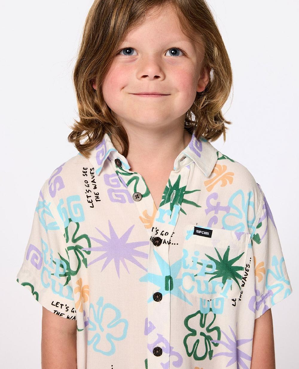 Rip Curl Wave Dayz Short Sleeve Shirt - Kids