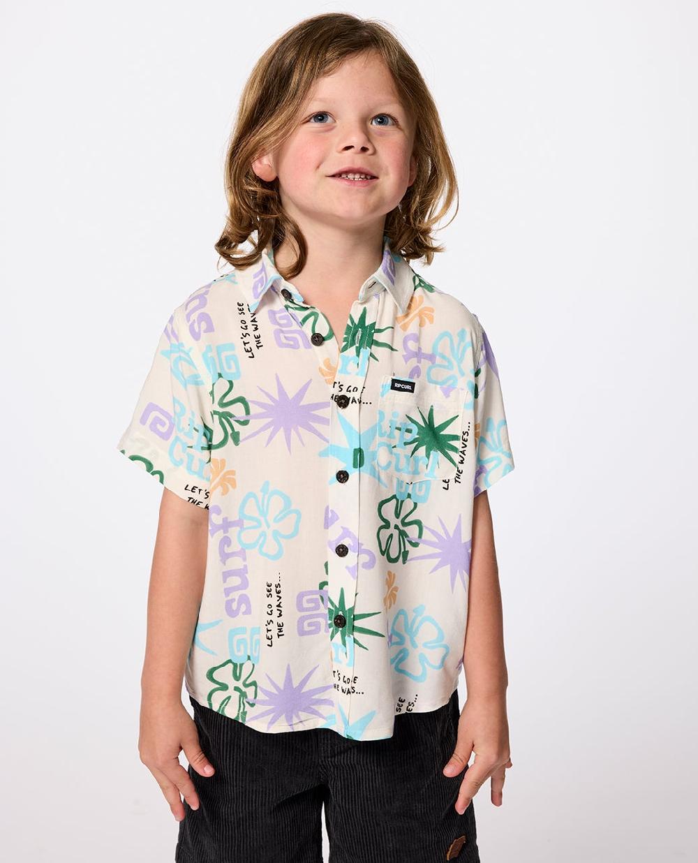 rip curl Wave Dayz Short Sleeve Shirt - Kids