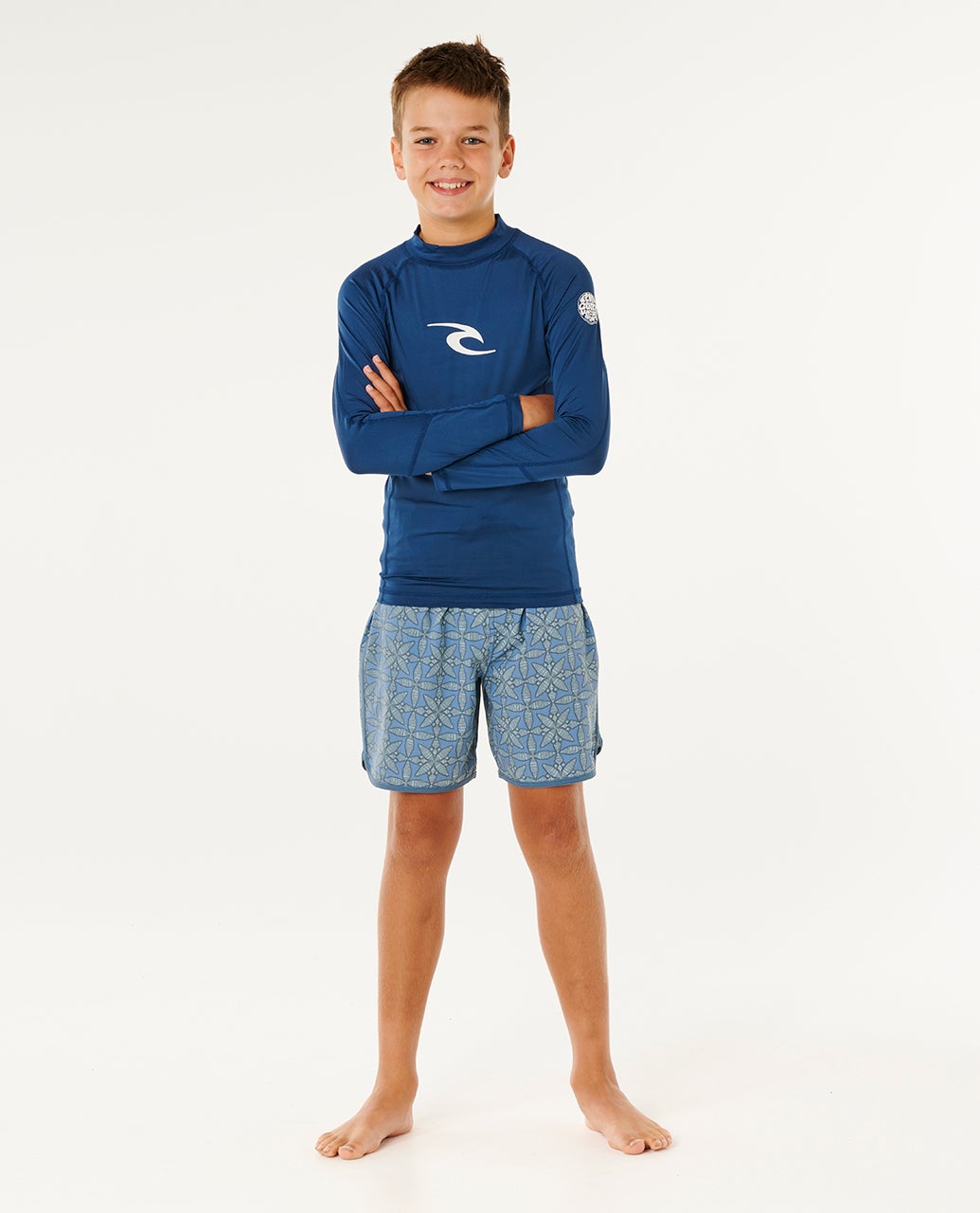 Rip Curl Waves UPF Long Sleeve Rash Vest - Kids