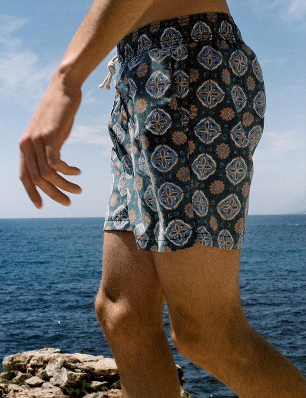 ripa ripa Maestrale Celeste/Verde Swim Shorts