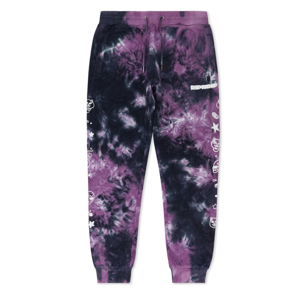 ripndip Dance Forever Sweatpants (Black/Orchid Tie Dye)