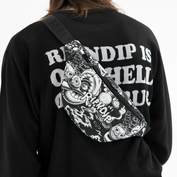 Ripndip Dark Twisted Fantasy Fanny Pack (Black/White)