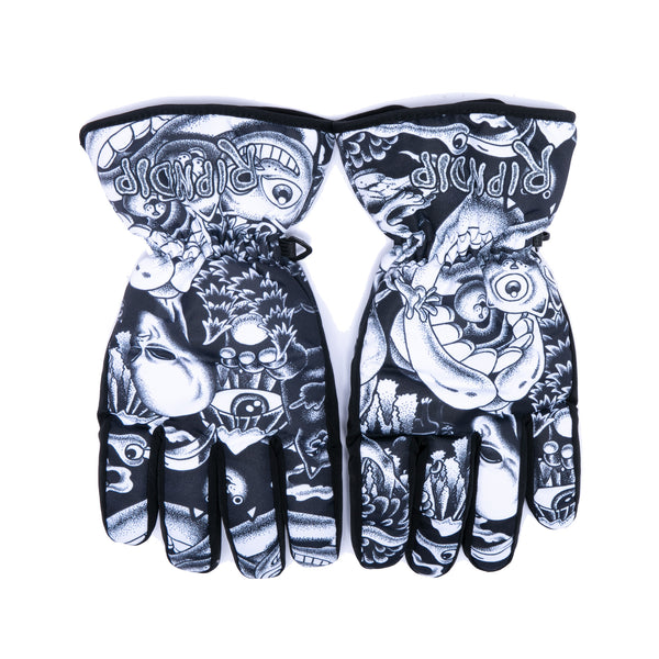 Ripndip Dark Twisted Fantasy Snow Gloves (Black/White)