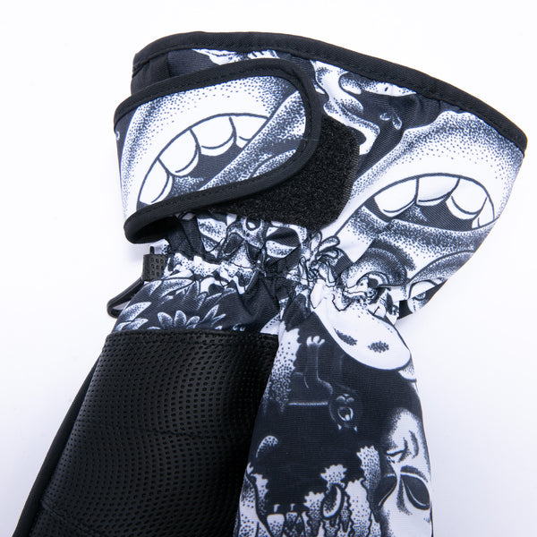 Ripndip Dark Twisted Fantasy Snow Gloves (Black/White)