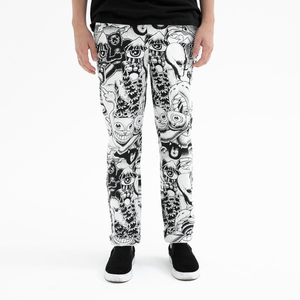 Ripndip Dark Twisted Fantasy Twill Pants (Black/White)