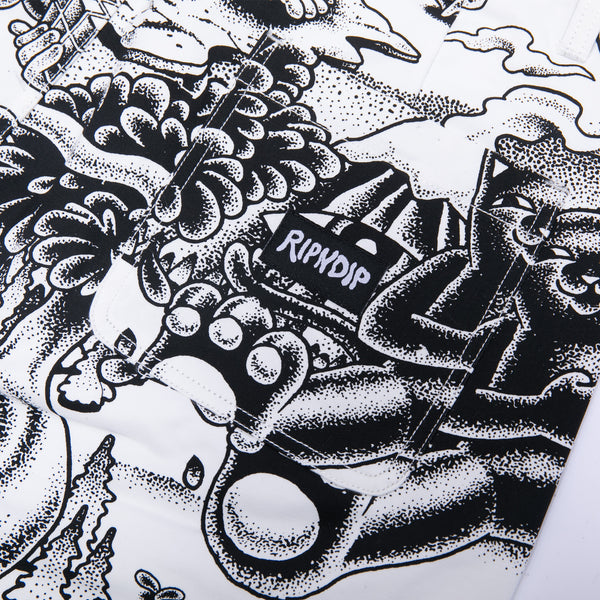 Ripndip Dark Twisted Fantasy Twill Shorts (Black/White)