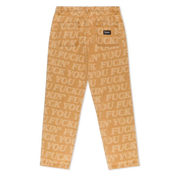 Ripndip F.U.F.F. Washed Denim Pants (Light Brown Denim)