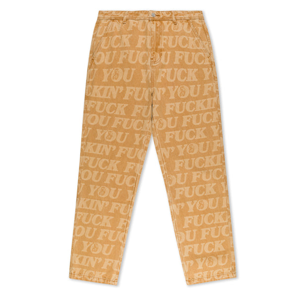 ripndip F.U.F.F. Washed Denim Pants (Light Brown Denim)