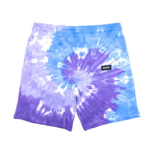 Ripndip Friday Jr Sweatshorts (Purple/Lilac Spiral Dye)