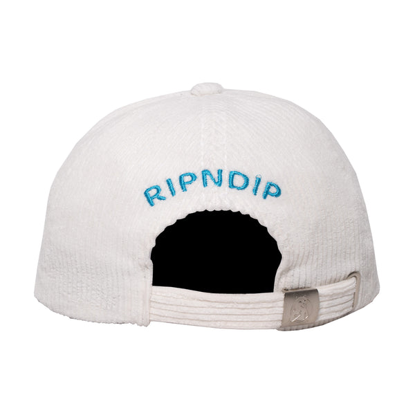 Ripndip Get A Grip 6 Panel Corduroy Strapback (White)