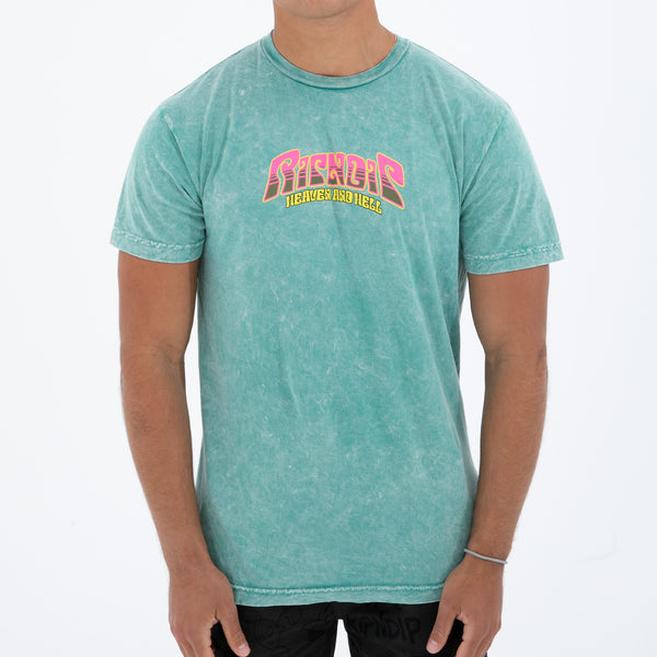 Ripndip Heaven And Heck Battle Tee (Teal Mineral Wash)
