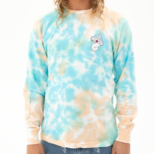 Ripndip Kaleidoscopic Long Sleeve (Light Blue/Peach Tie Dye)