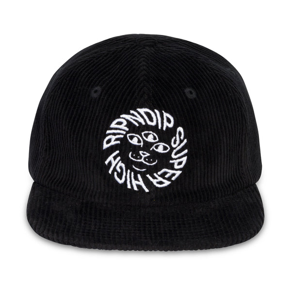 Ripndip Kinetic Field 6 Panel Corduroy Strapback (Black)