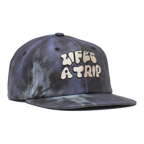 ripndip Lifes A Trip 6 Panel Hat (Black/Sage/ Dark Slate Tie Dye)