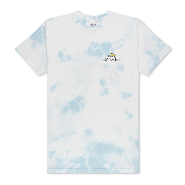ripndip Lord Angel Pocket Tee (Light Blue Lightning Wash)