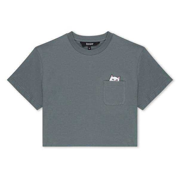 Ripndip Lord Nermal Cropped Baby Pocket Tee (Charcoal)