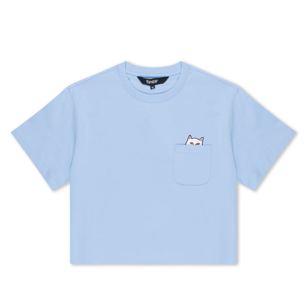 ripndip Lord Nermal Cropped Baby Pocket Tee (Light Blue)