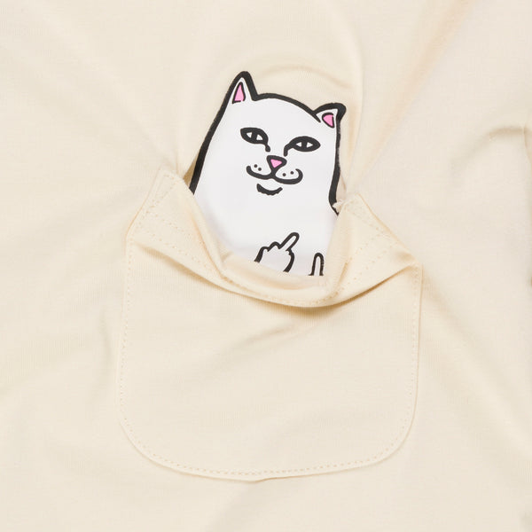 Ripndip Lord Nermal Cropped Long Sleeve Pocket Tee (Natural)