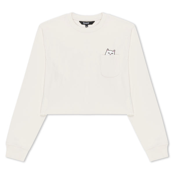 Ripndip Lord Nermal Cropped LS Pocket Tee (Warm Grey)