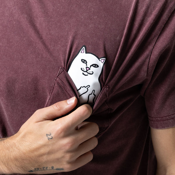 Ripndip Lord Nermal Pocket Tee (Burgundy Vintage Wash)