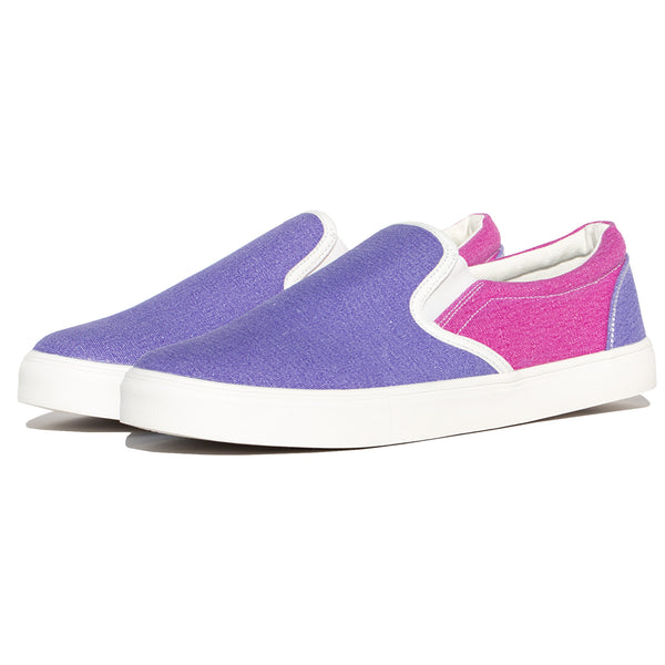 Ripndip Lord Nermal UV Activated Slip Ons (Blue/Fuschia)