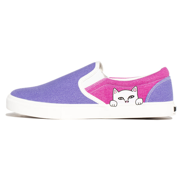 Ripndip Lord Nermal UV Activated Slip Ons (Blue/Fuschia)