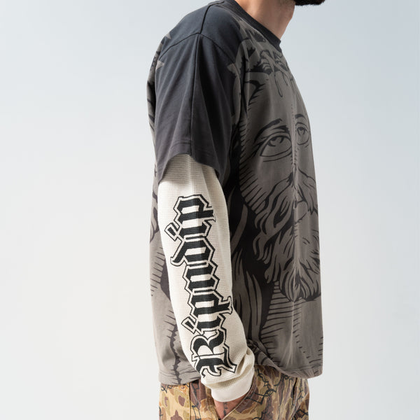 Ripndip Lord Savior Double Long Sleeve Tee (Dark Charcoal)