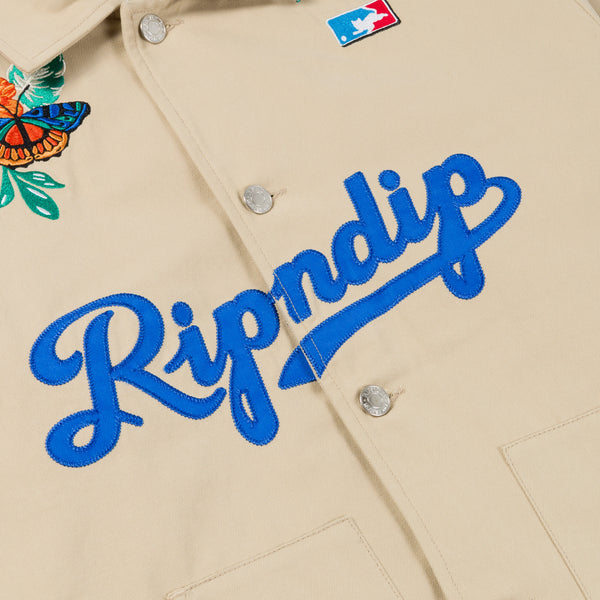 Ripndip Los Ripndip Canvas Button Down Jacket (Khaki)