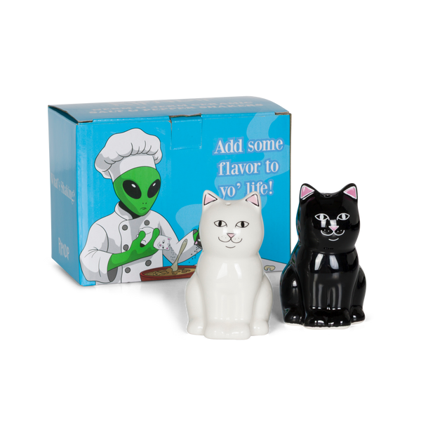 Ripndip Nerm Jerm Ceramic Salt / Pepper Shakers (White / Black)