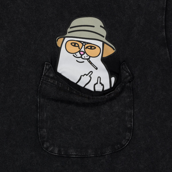 Ripndip Nermal S Thompson Pocket Tee (Black Mineral Wash)