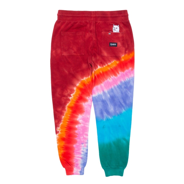 Ripndip OG Prisma Embroidered Sweatpants (Red Tie Dye)
