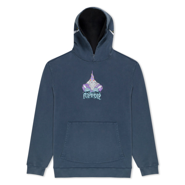 Ripndip Oracle Double Hood Hoodie (Navy Mineral Wash)