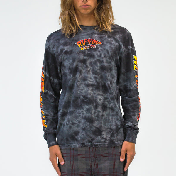 Ripndip Out Of This World Long Sleeve (Black Lightning Wash)