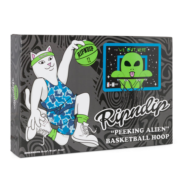 Ripndip Peeking Alien Hanging Basketball Set (Black/Blue)