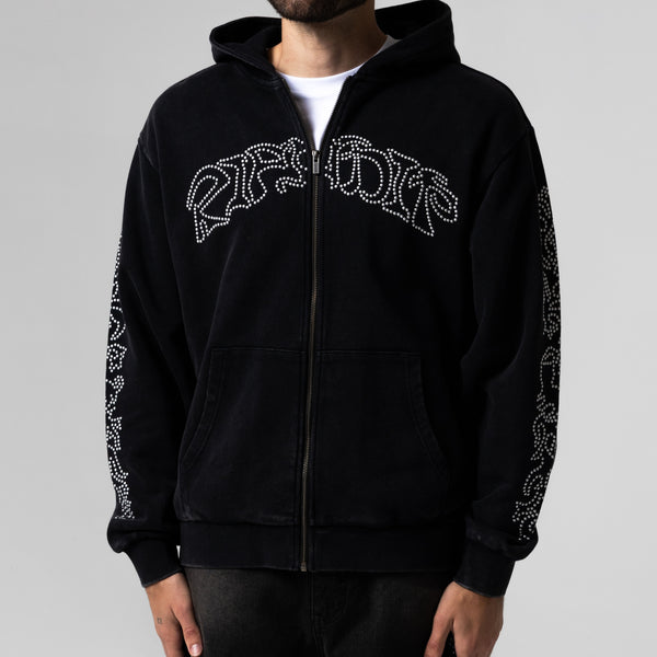 Ripndip Pretty Flacko Zip Hoodie (Black Vintage Wash)