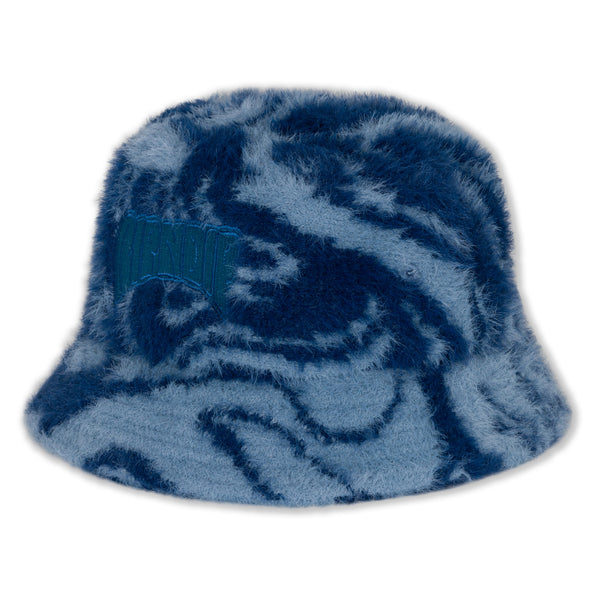 Ripndip Psychedelic Faux Mohair Bucket Hat (Dark Slate)