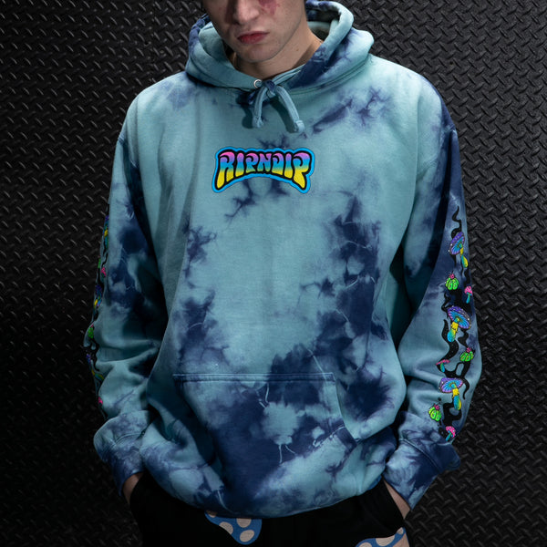 Ripndip Psychedelic Garden Hoodie (Navy/Aqua Lightning Wash)