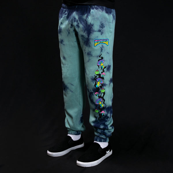 Ripndip Psychedelic Garden Sweatpants (Navy/Aqua Lightning Wash)