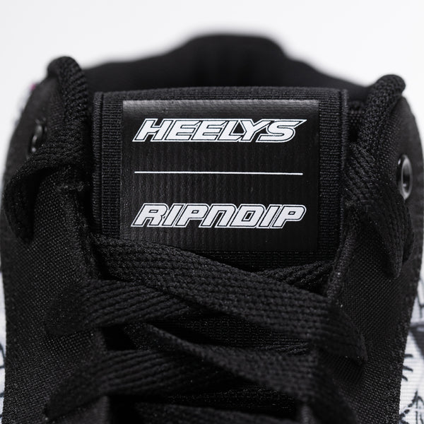 Ripndip Racer Mid Heelys Shoes (Black/White/Neon Green)
