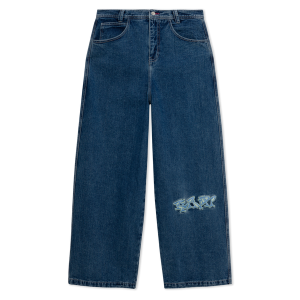 ripndip Ace Ultra Wide Leg Pants (Medium Wash)