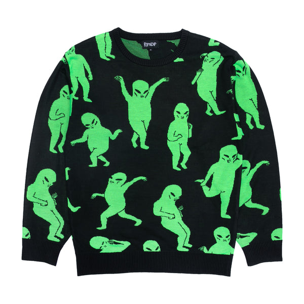 ripndip Alien Dance Party Knit Sweater (Black)