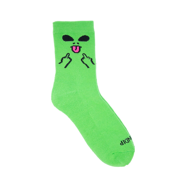 ripndip Alien Face Mid Socks (Green)