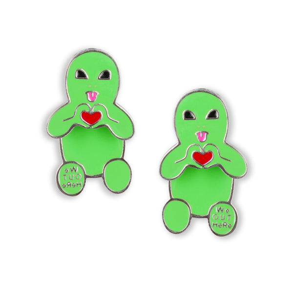 Ripndip Alien Loves Earring Set (Green)